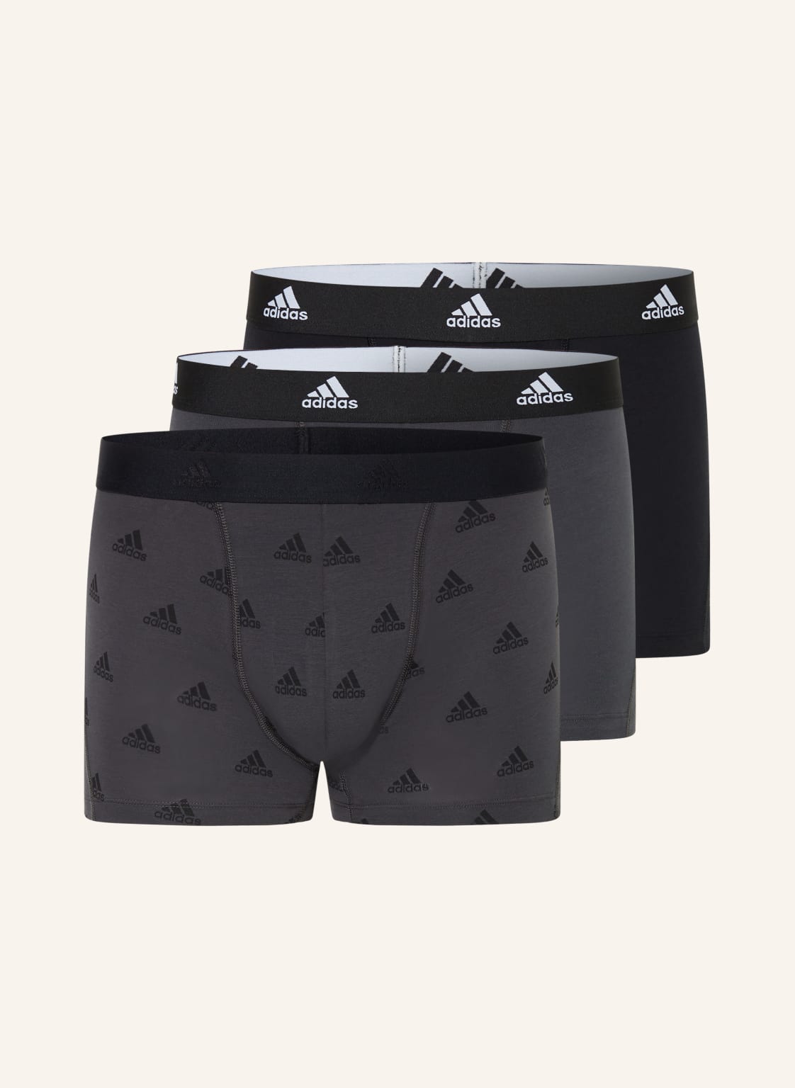 Adidas 3er-Pack Boxershorts Active Flex Cotton grau Adidas 3er-Pack Boxershorts Active Flex Cotton grau von Adidas