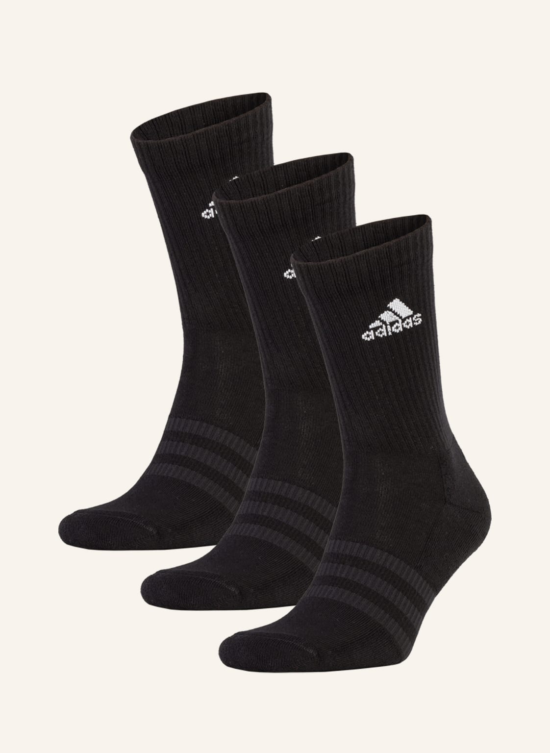 Adidas 3er-Pack Socken Cushioned Crew schwarz von Adidas