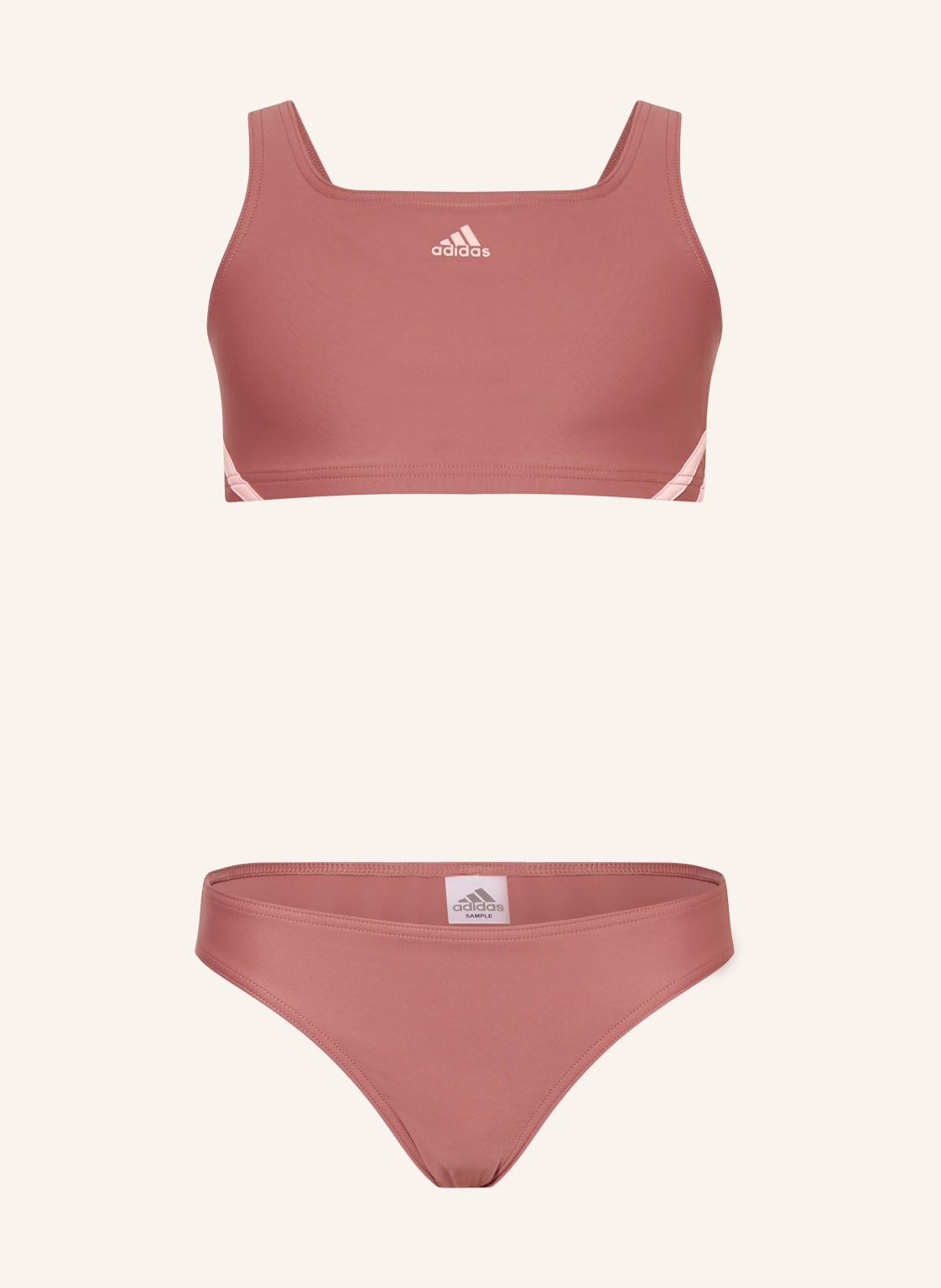 Adidas Bustier-Bikini 3-Streifen pink von Adidas