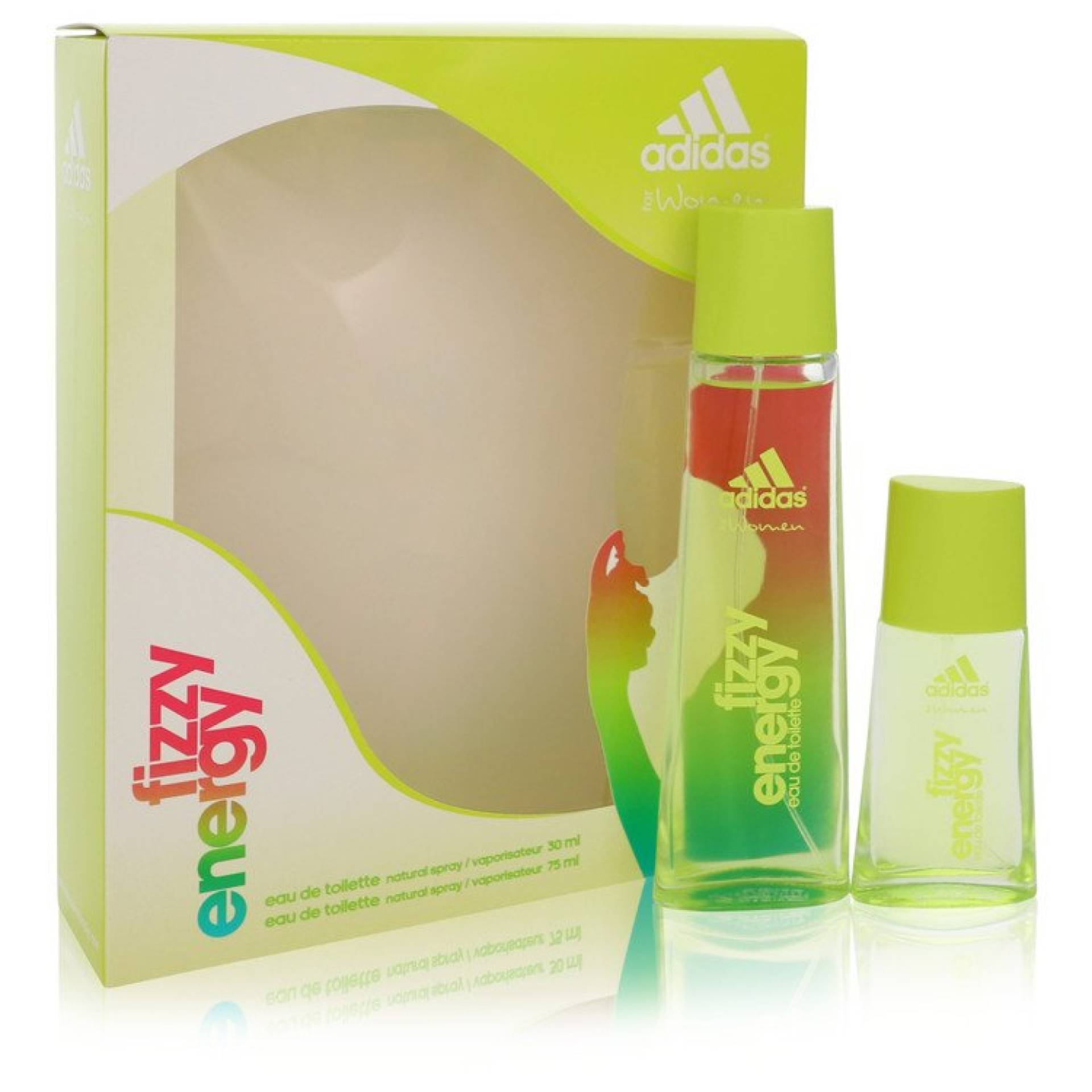 Adidas Fizzy Energy Gift Set -- 74 ml Eau De Toilette Spray + 30 ml Eau De Toilette Spray von Adidas