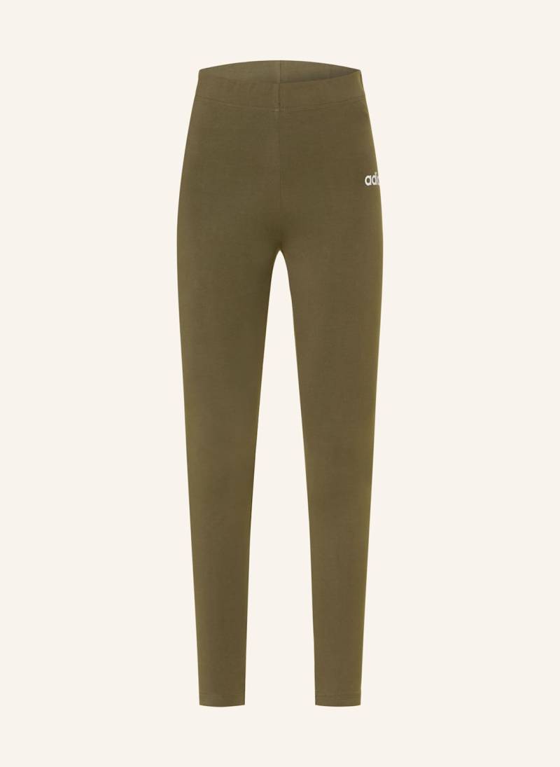 Adidas Leggings Essentials Linear gruen von Adidas