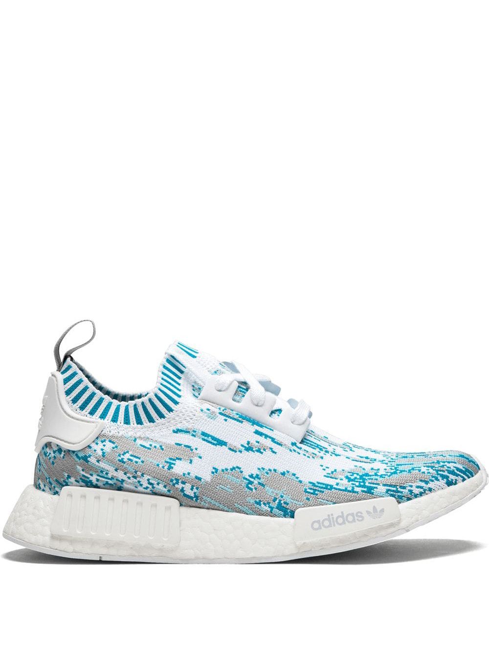 adidas NMD_R1 Primeknit "Datamosh" sneakers - White von adidas