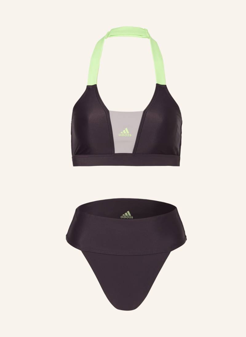 Adidas Neckholder-Bikini Sportswear Colorblock lila von Adidas