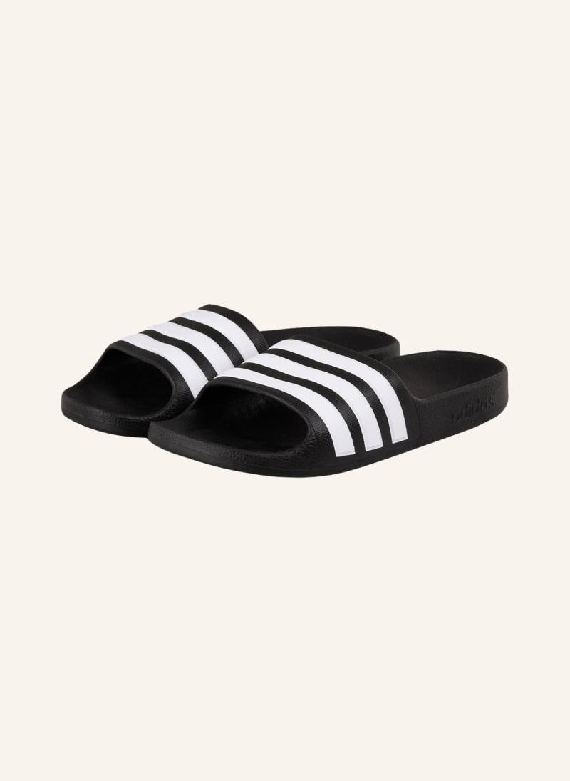 Adidas Pantoletten Adilette Aqua schwarz von Adidas