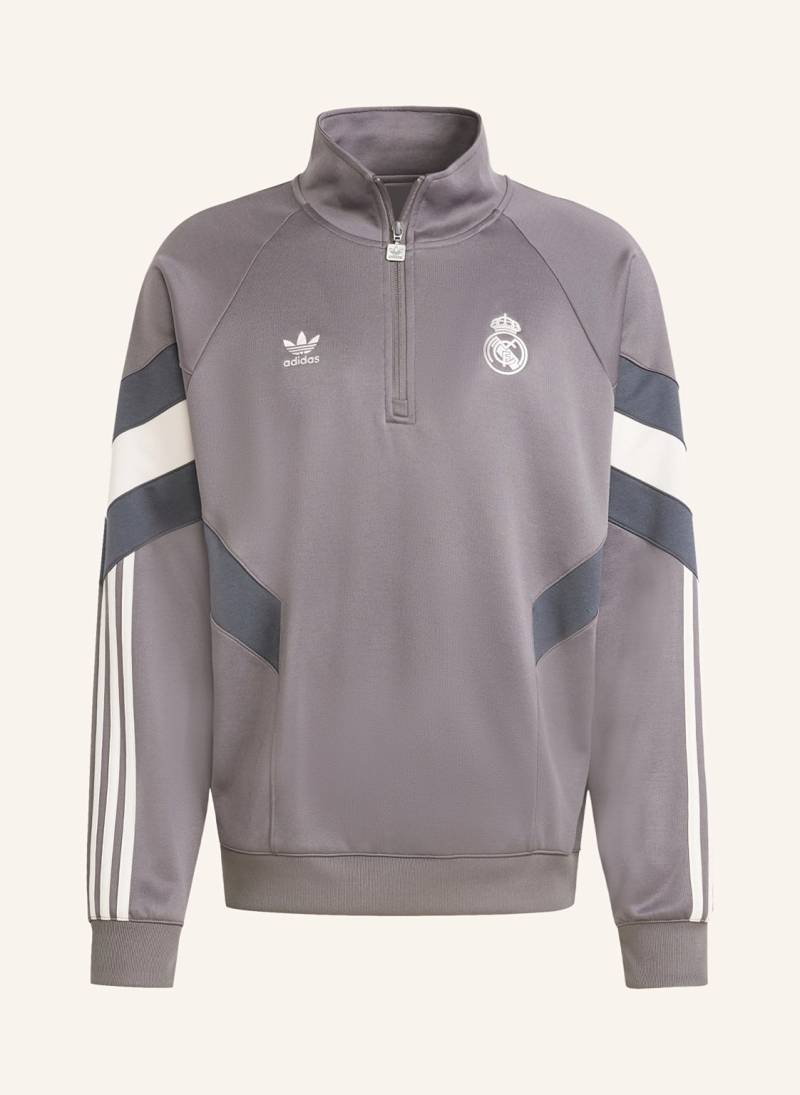 Adidas Sweat-Troyer Real Madrid Originals grau von Adidas