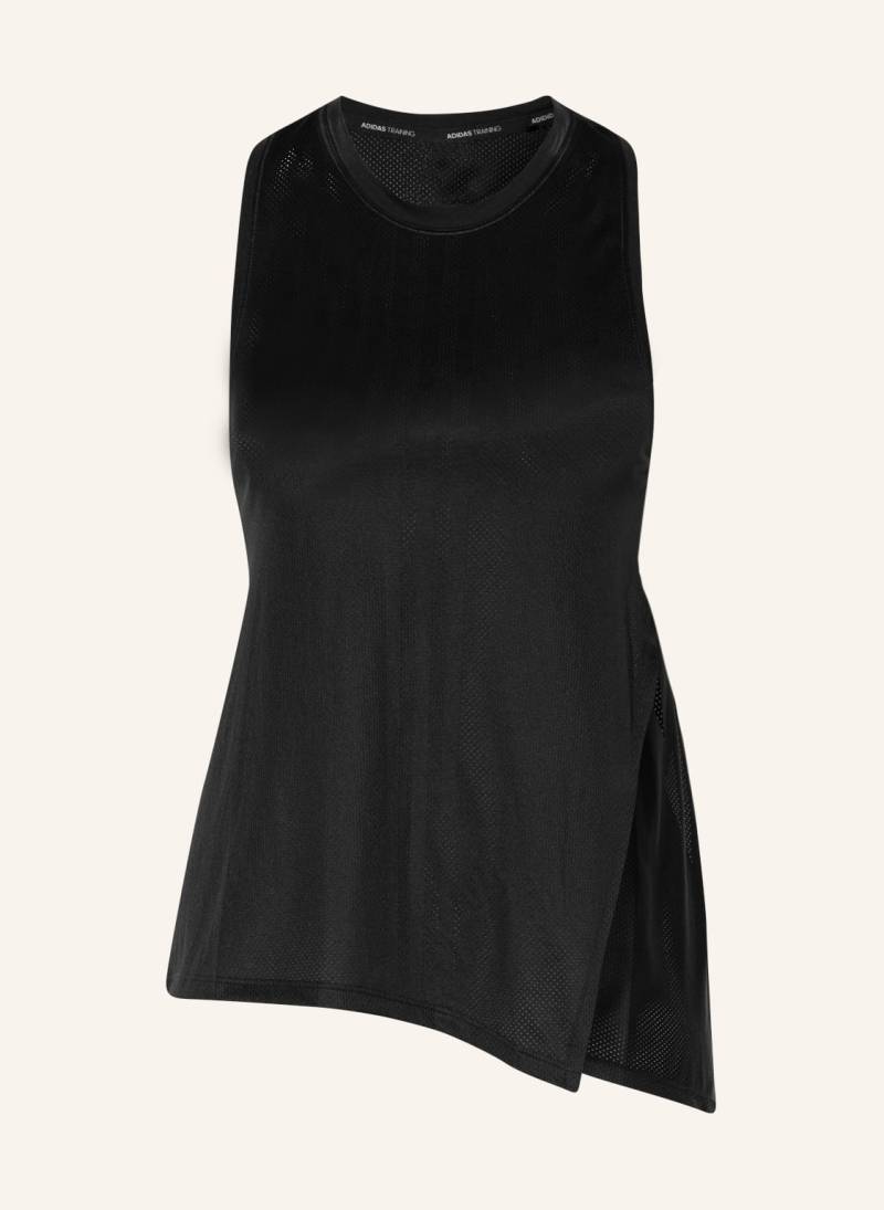 Adidas Tanktop Hiit Aeroready Quickburn Aus Mesh schwarz von Adidas