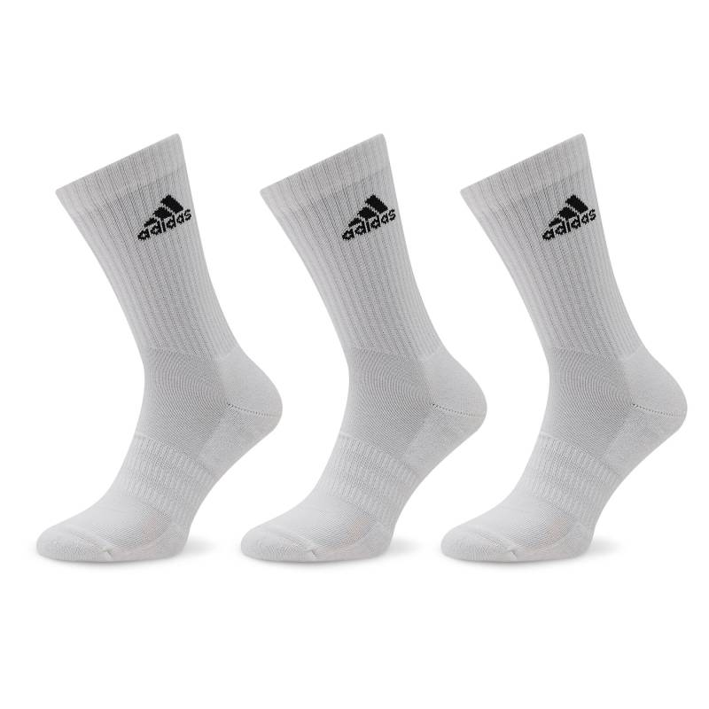 Hohe Unisex-Socken adidas Cushioned Crew Socks 3 Pairs HT3446 Weiß von Adidas