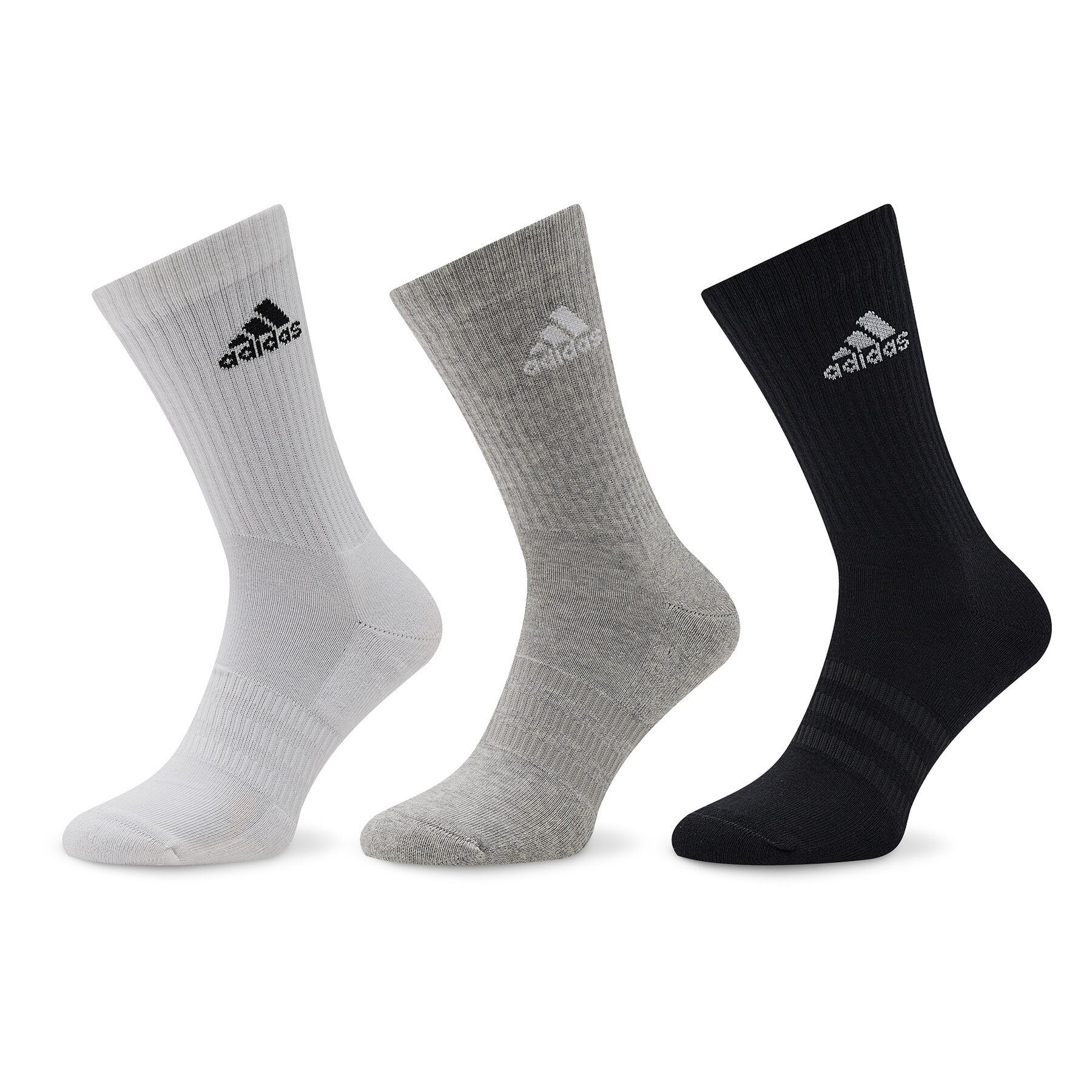 Hohe Unisex-Socken adidas Cushioned Crew Socks 3 Pairs IC1311 Grau von Adidas