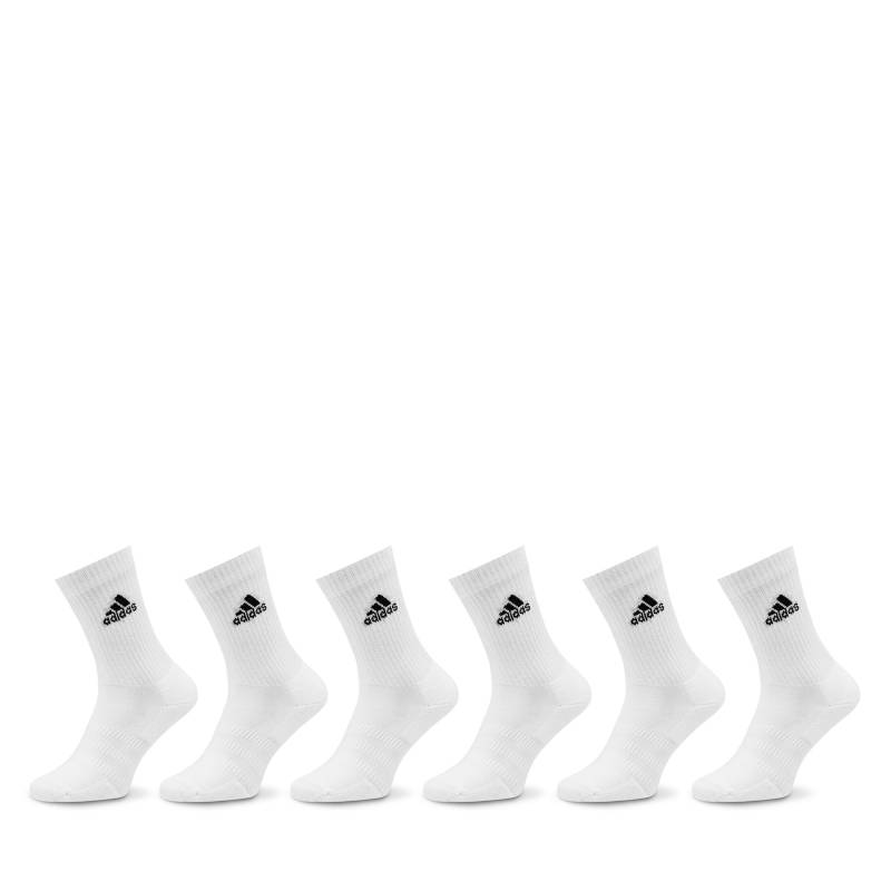 Hohe Unisex-Socken adidas Cushioned Sportswear Crew Socks 6 Pairs HT3453 Weiß von Adidas