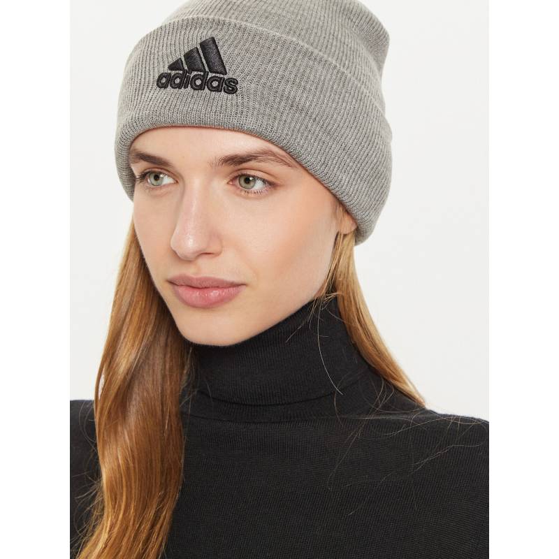 Mütze adidas Logo Beanie IY7665 Grau von Adidas