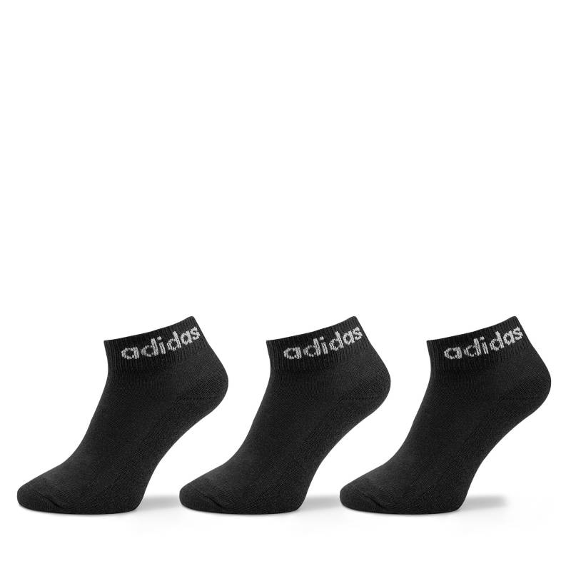 Niedrige Unisex Socken adidas Linear Ankle Socks Cushioned Socks 3 Pairs IC1303 Schwarz von Adidas