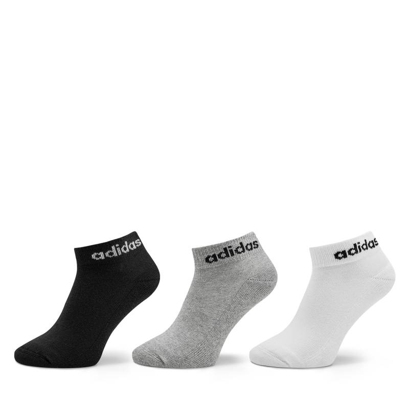 Niedrige Unisex Socken adidas Linear Ankle Socks Cushioned Socks 3 Pairs IC1304 Grau von Adidas