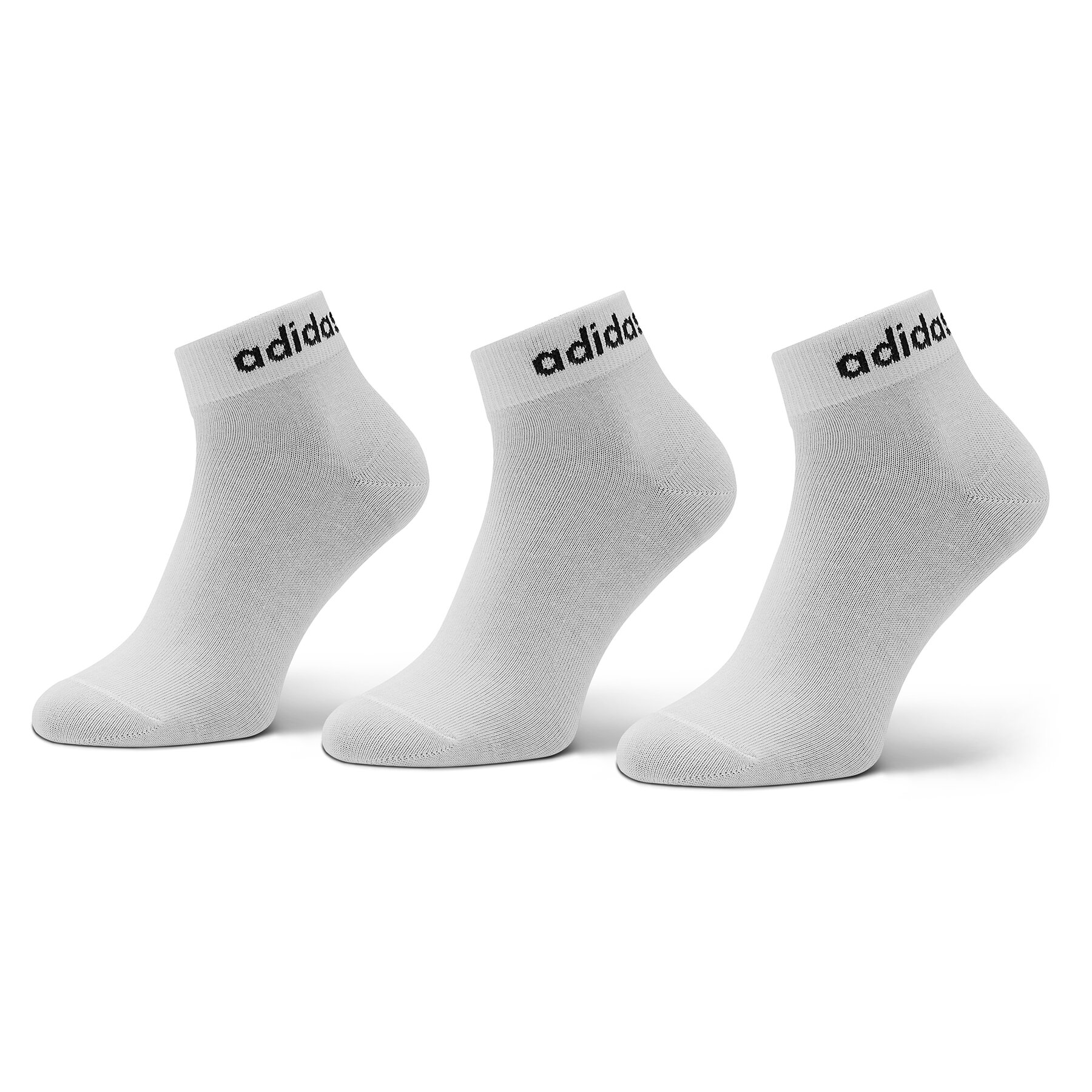 Niedrige Unisex Socken adidas Think Linear Ankle Socks 3 Pairs HT3451 Weiß von Adidas