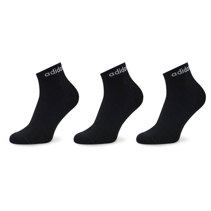 Niedrige Unisex Socken adidas Think Linear Ankle Socks 3 Pairs IC1305 Schwarz von Adidas