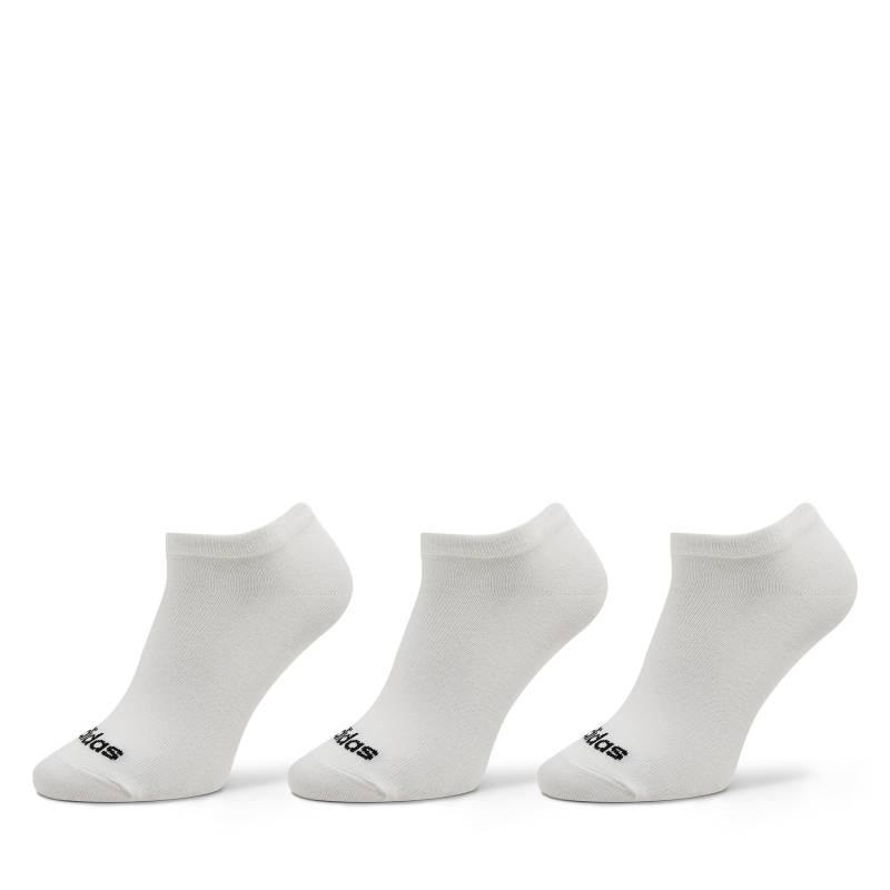 Unisex-Sneakersocken adidas Thin Linear Low-Cut Socks 3 Pairs HT3447 Weiß von Adidas