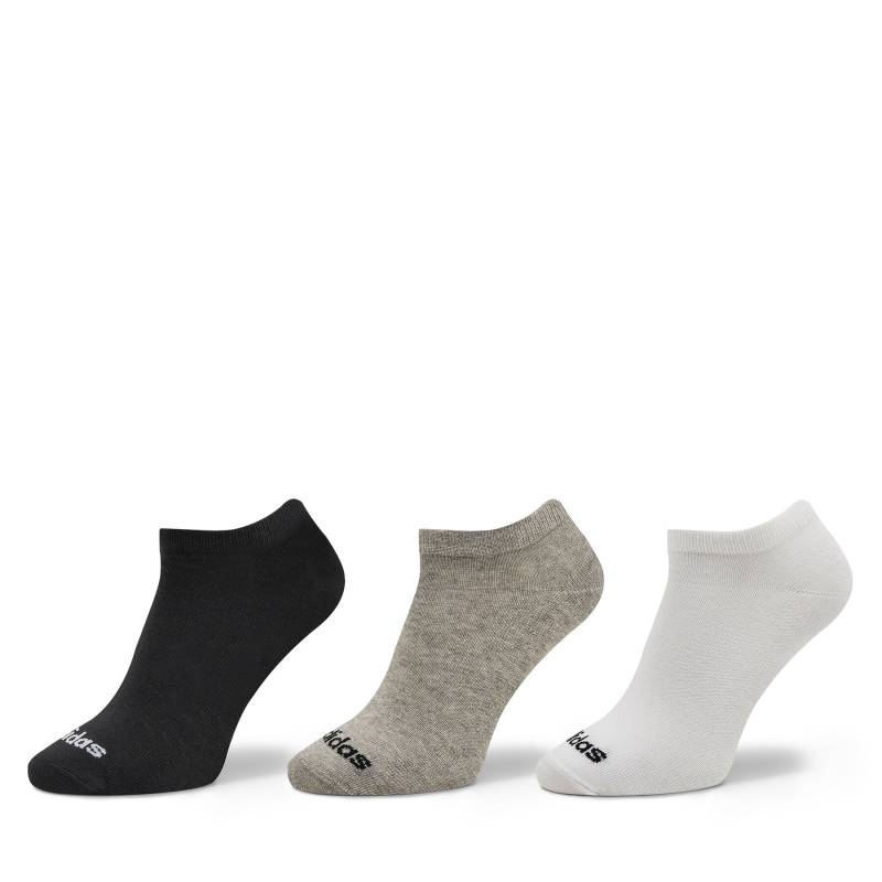 Unisex-Sneakersocken adidas Thin Linear Low-Cut Socks 3 Pairs IC1300 Grau von Adidas