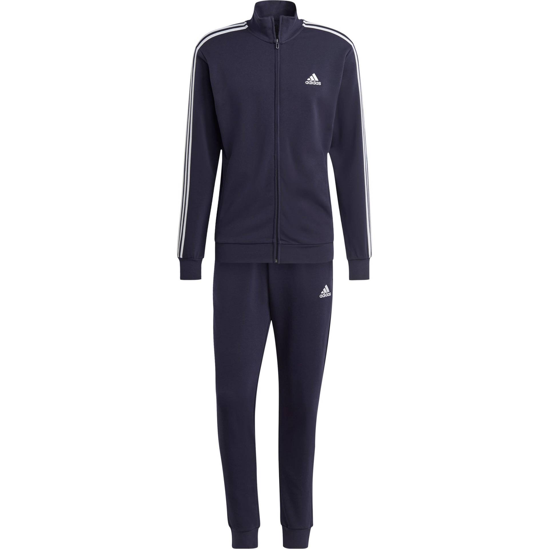 adidas BASIC 3-STREIFEN FRENCH TERRY Trainingsanzug Herren von Adidas