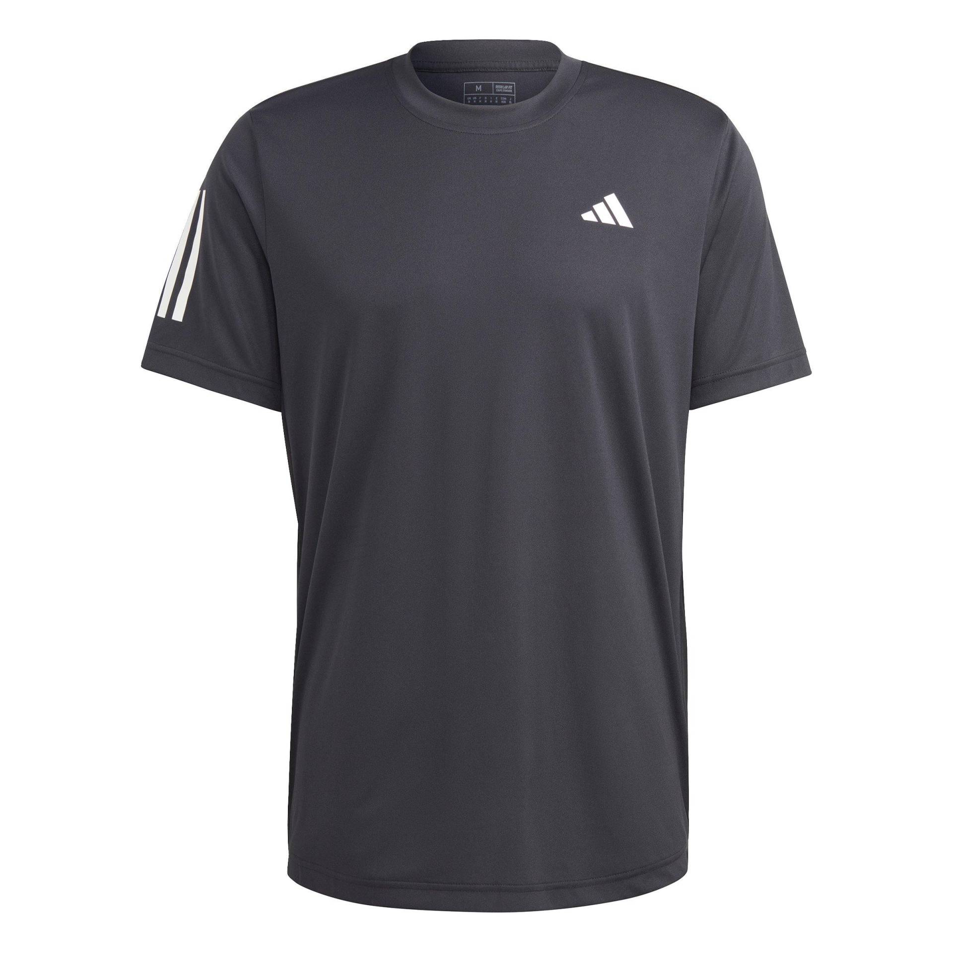 Adidas - Club 3-Streifen Tennis T-Shirt Schwarz, für Herren, Größe L von Adidas