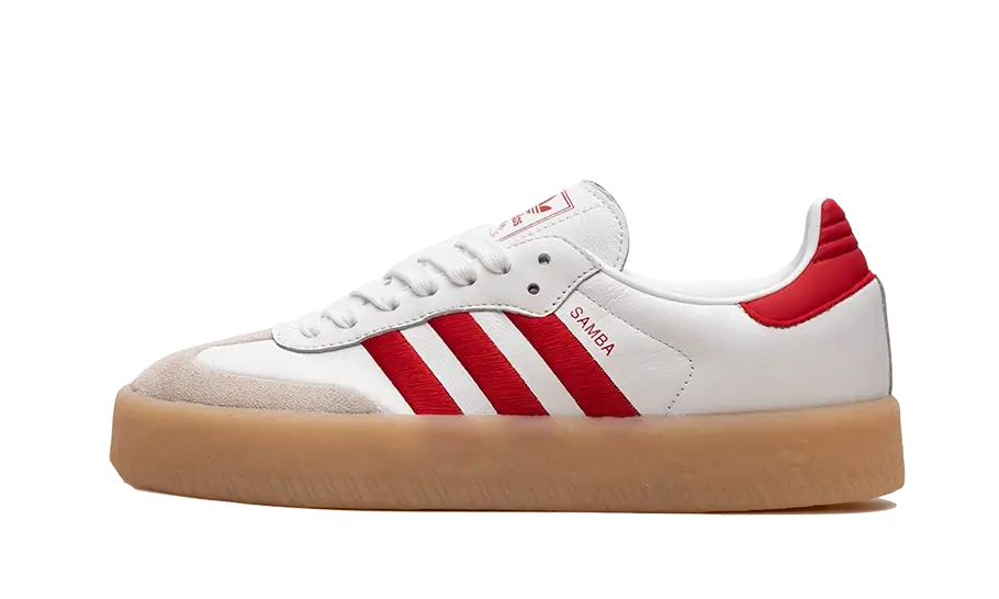 adidas Sambae White Better Scarlet Gum Damen Weiss 40 2/3 von Adidas