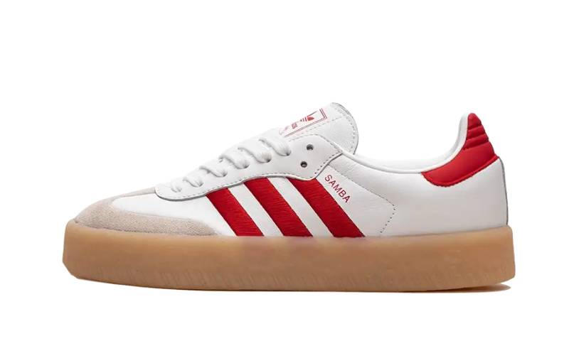 adidas Sambae White Better Scarlet Gum Damen Weiss 40 2/3 von Adidas