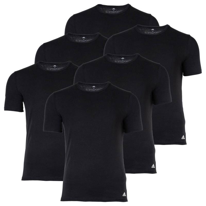 Adidas - T-Shirt, 6er Pack, für Herren, Schwarz, Größe M von Adidas