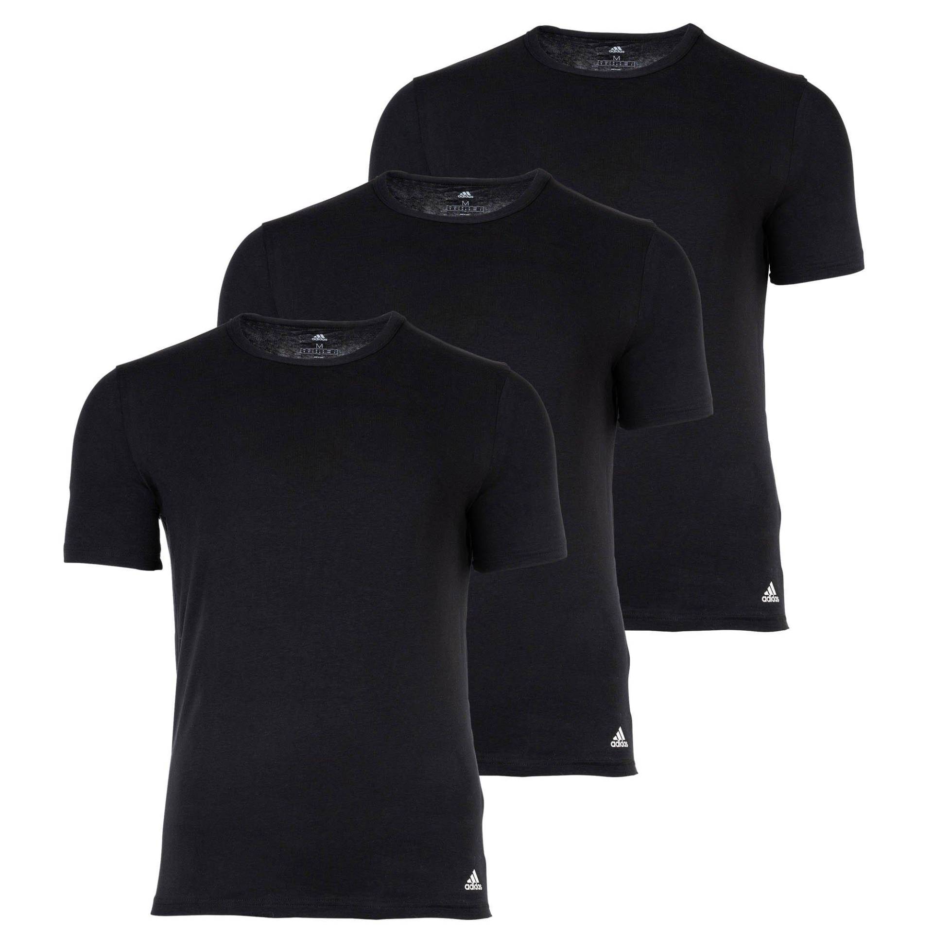 Adidas - T-Shirt  3er Pack Bequem sitzend, für Herren, Schwarz, Größe M von Adidas