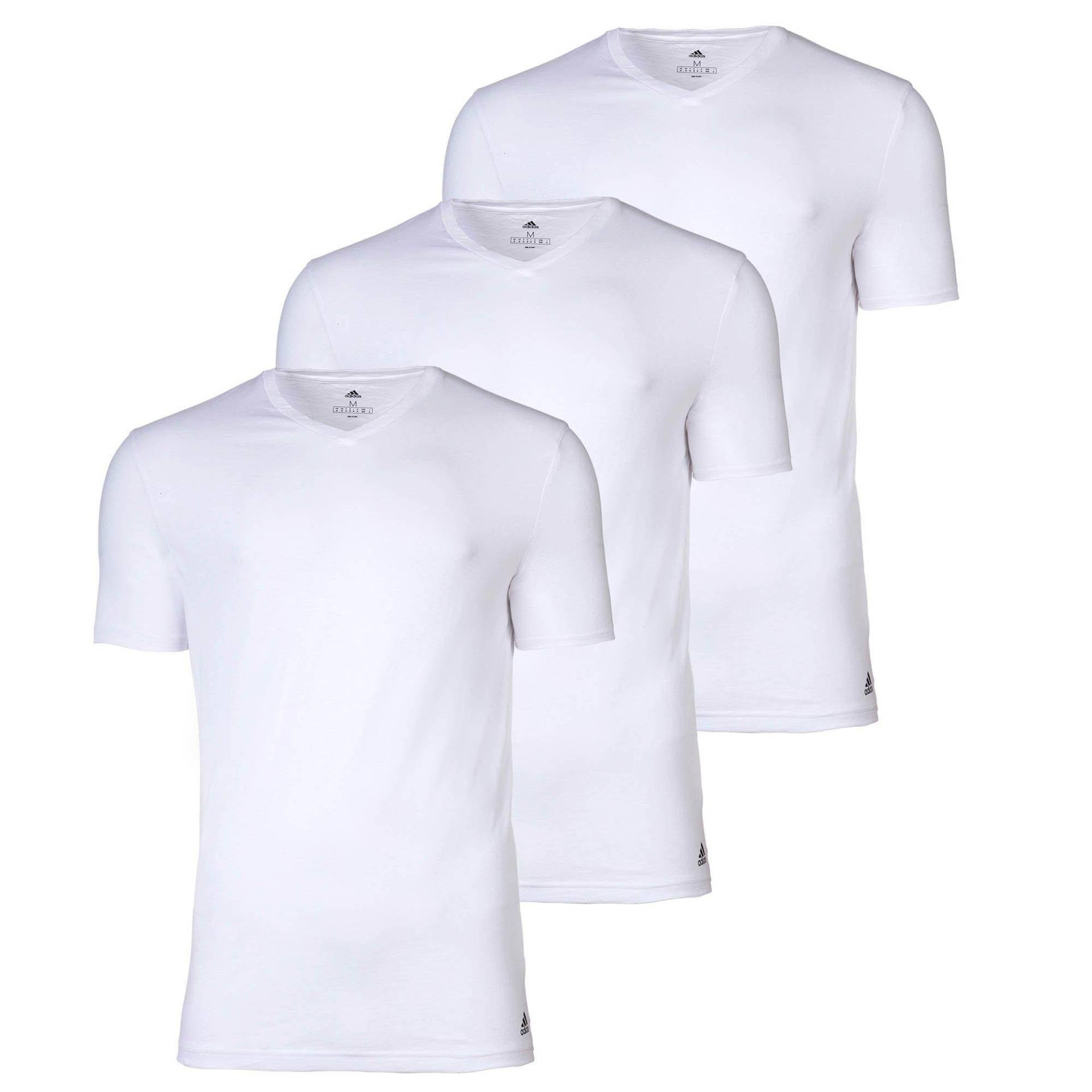 Adidas - T-Shirt  3er Pack Bequem sitzend, für Herren, Weiss, Größe S von Adidas