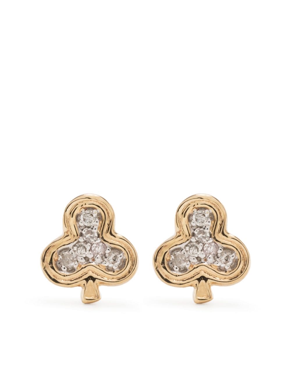 Adina Reyter 14kt yellow gold Make Your Move Club diamond earrings von Adina Reyter