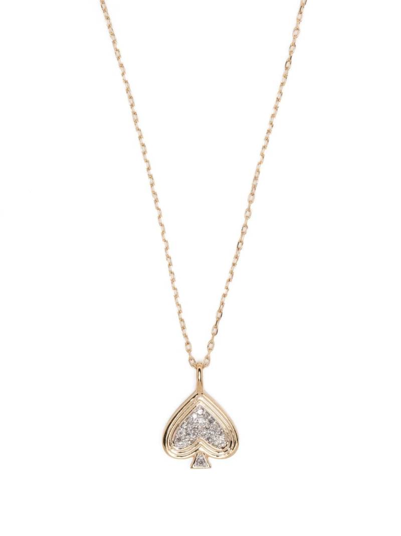 Adina Reyter 14kt yellow gold Make Your Move Spade diamond necklace von Adina Reyter