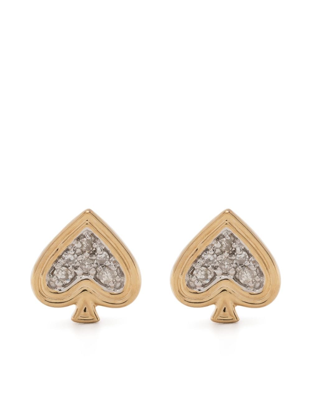 Adina Reyter 14kt yellow gold Make Your Move Spade earrings von Adina Reyter