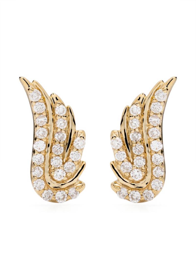 Adina Reyter 14kt yellow gold Wing diamond stud earrings von Adina Reyter