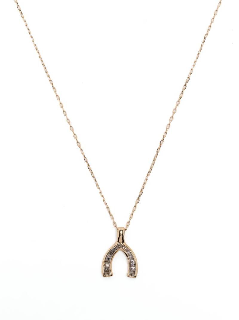 Adina Reyter 14kt yellow gold Wishbone diamond necklace von Adina Reyter