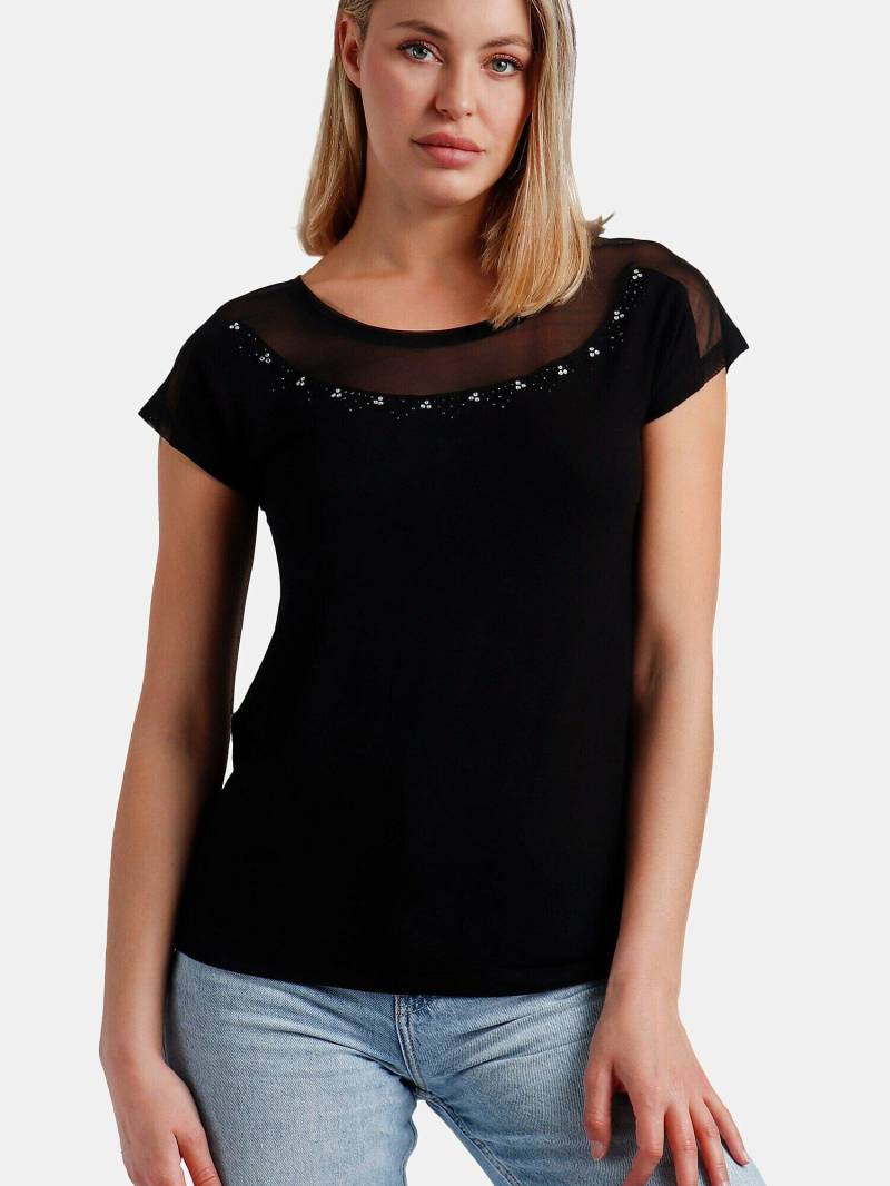 T-shirt Mit Kurzen Ärmeln Brillo Damen Schwarz S von Admas