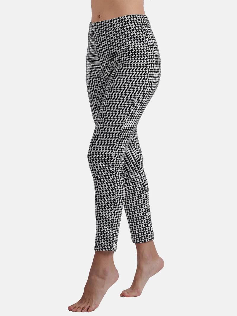 Elastische Hose Pata De Gallo Damen Elfenbein M von Admas