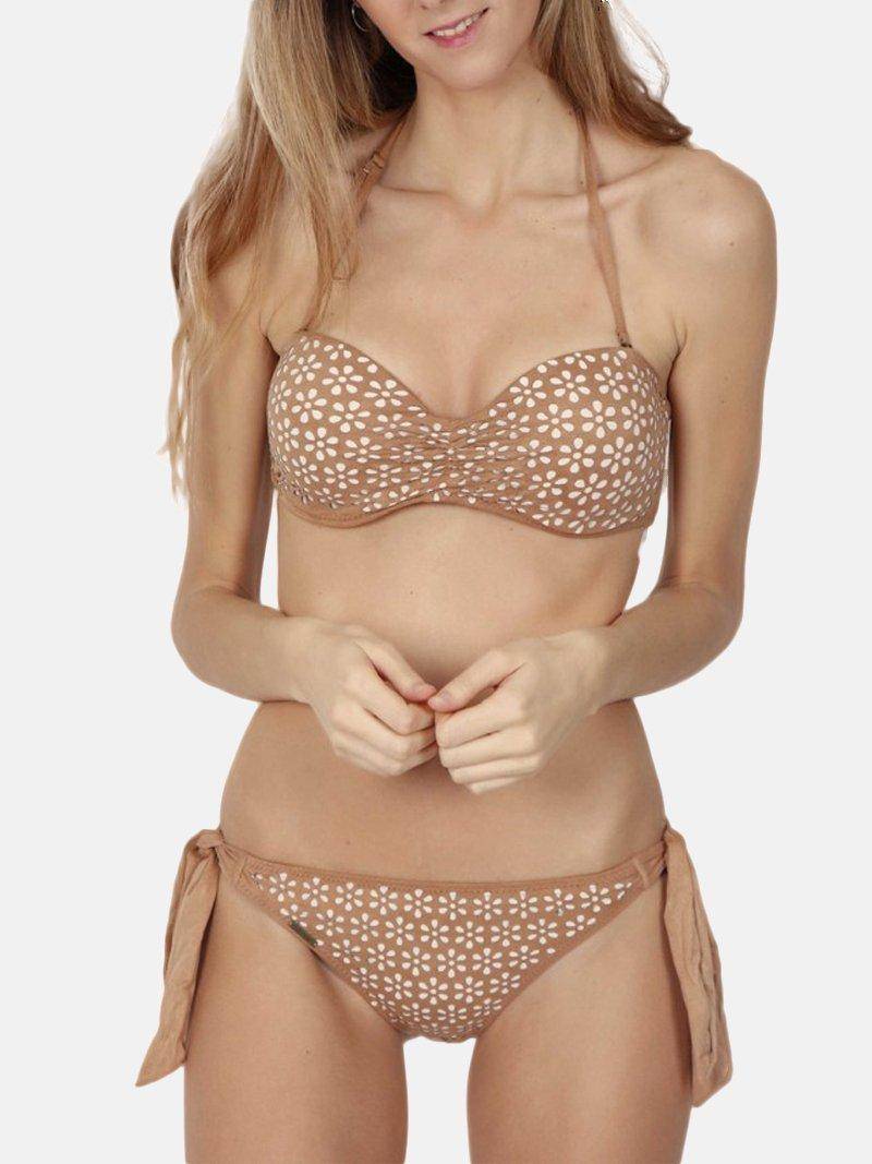 2-teiliges Bandeau-bikini-set Push-up Sand Desert Damen Light Beige 42 von Admas