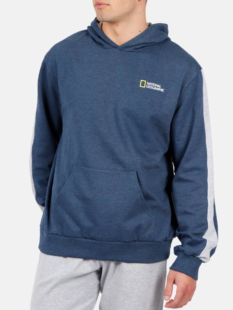 National Geographic Kapuzenpulli Herren Blau M von Admas