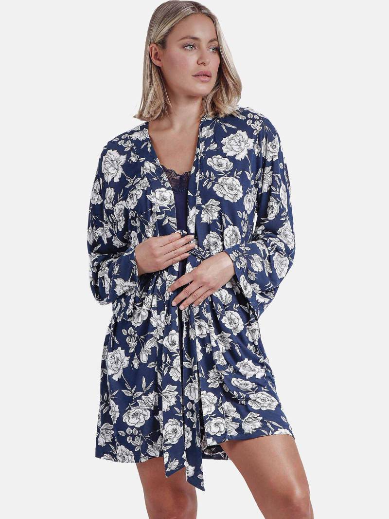 Negligé Navy Flowers Damen Königsblau XL von Admas