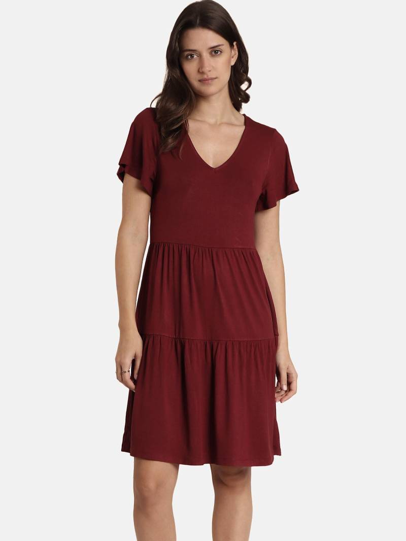 Sommerkleid Mit Kurzen Ärmeln Cute Unisex Bordeaux L von Admas