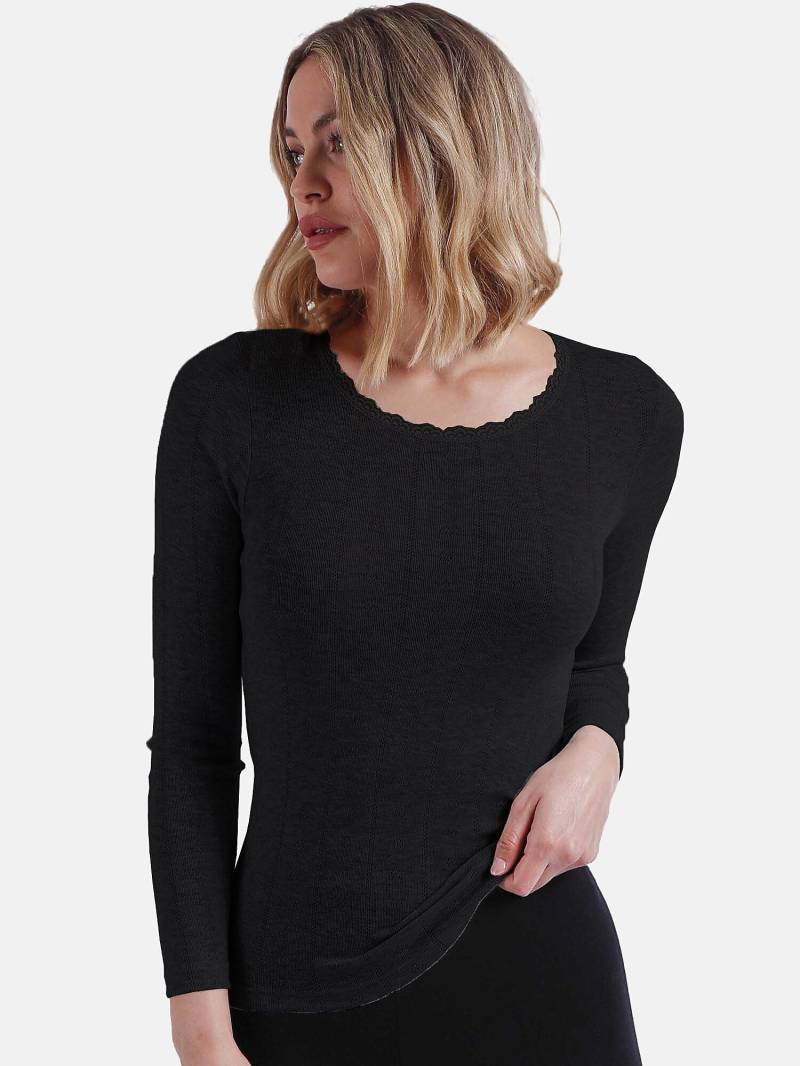 Top Mit Langen Ärmeln Desagujado Damen Schwarz XL von Admas