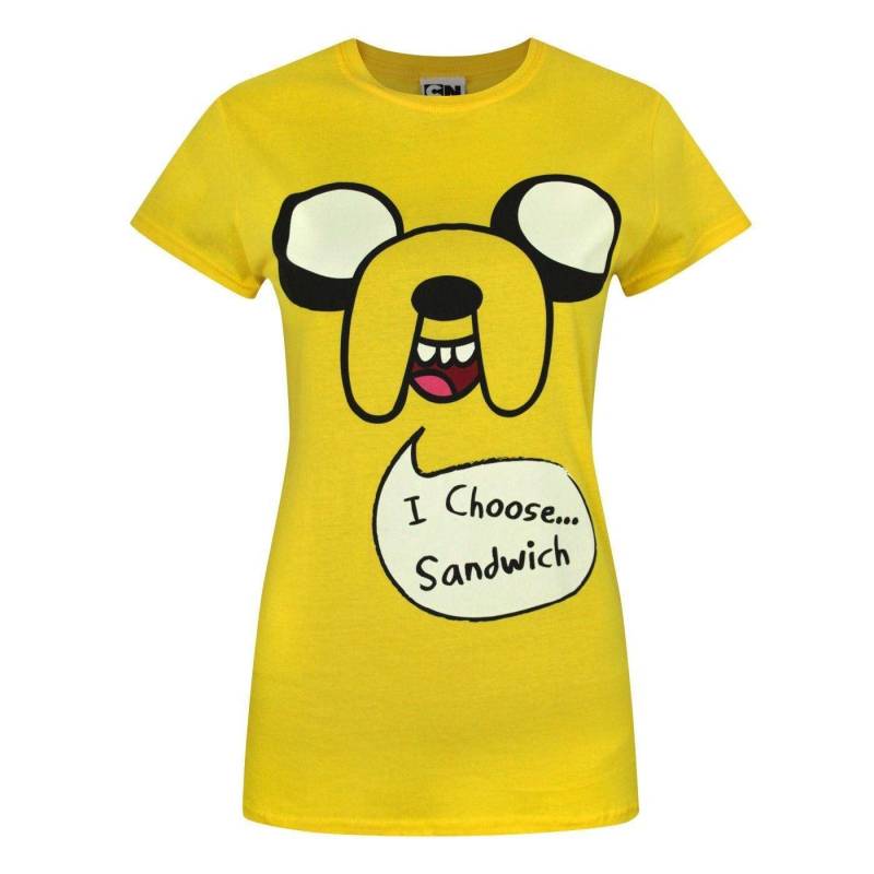 Jake I Choose Sandwich Tshirt Damen Gelb XXL von Adventure Time