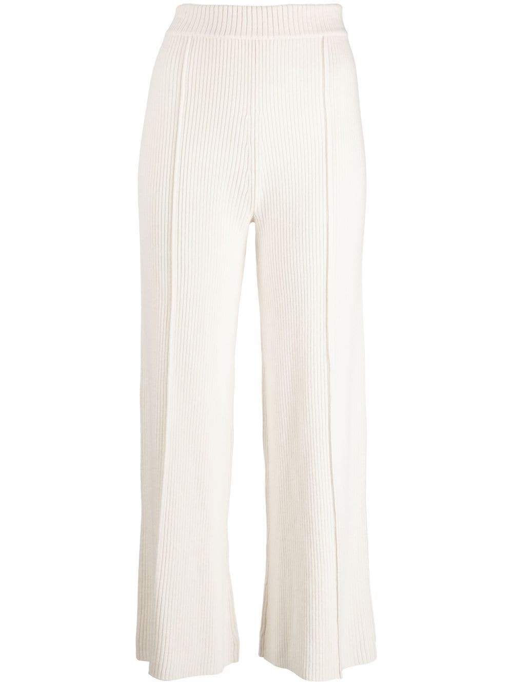 AERON straight-leg merino-cashmere trousers - Neutrals von AERON