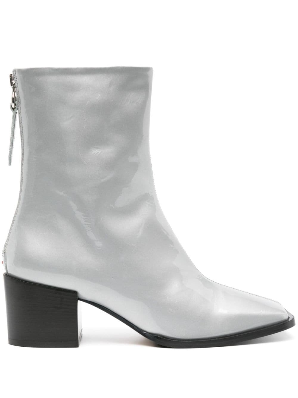 Aeyde Amina patent leather ankle boots - Grey von Aeyde