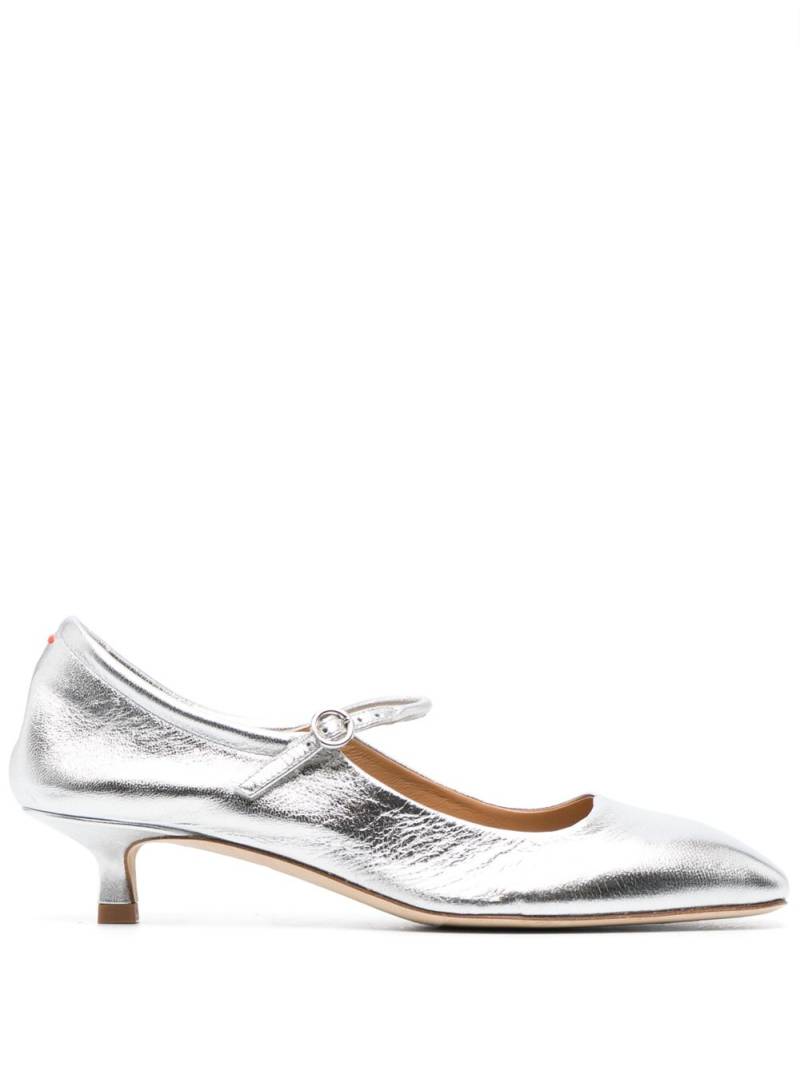 Aeyde Ines leather ballerina shoes - Silver von Aeyde