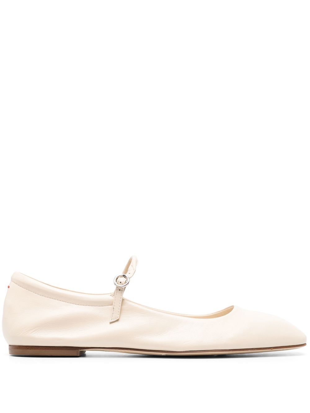 Aeyde Maryjane leather ballerina shoes - Neutrals von Aeyde