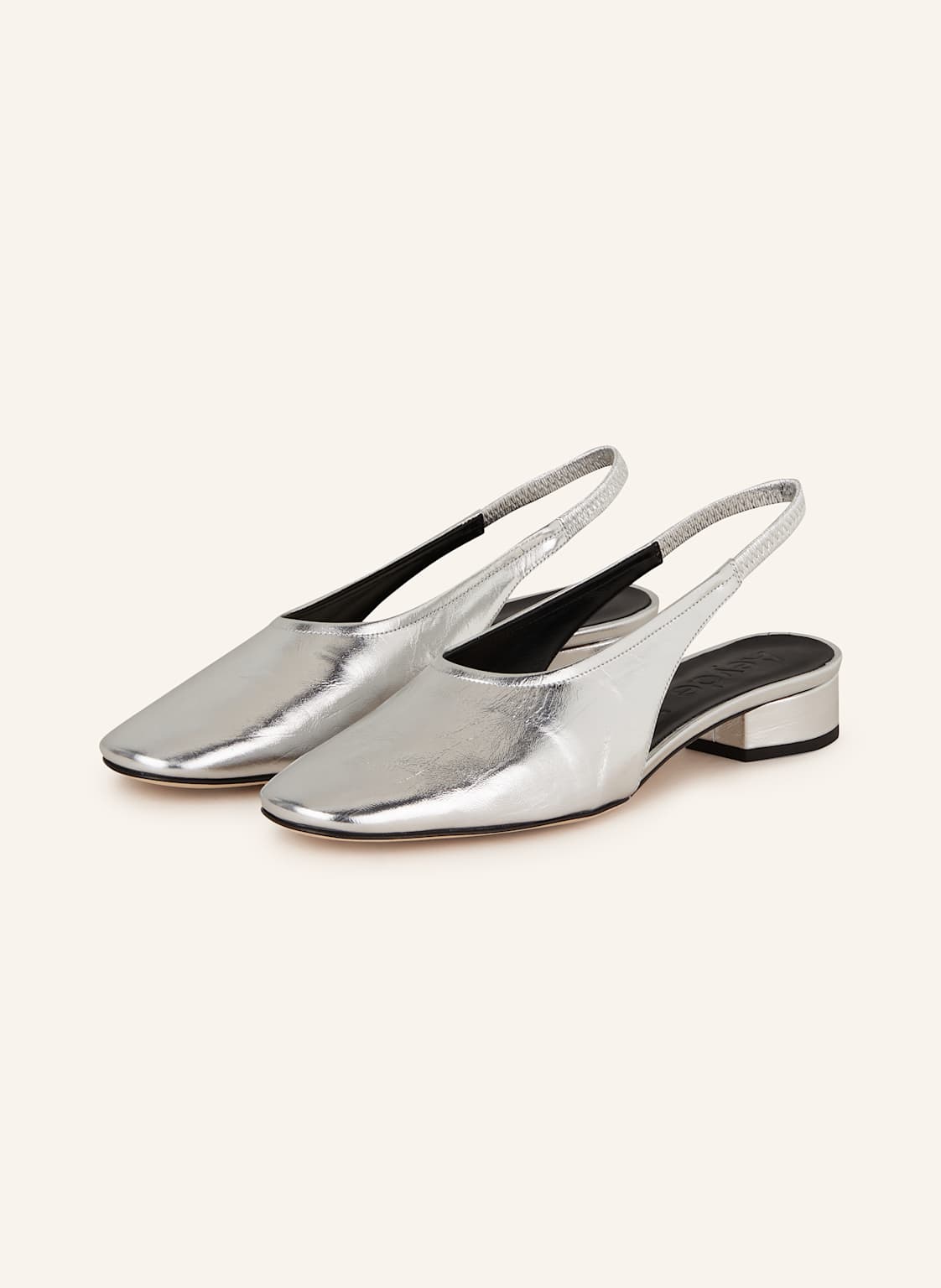 Aeyde Slingpumps Dua Crackle silber von Aeyde