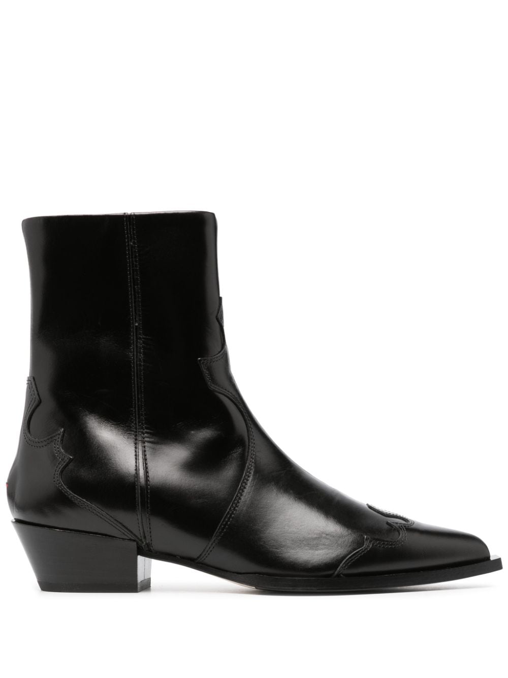 Aeyde Western-style leather ankle boots - Black von Aeyde