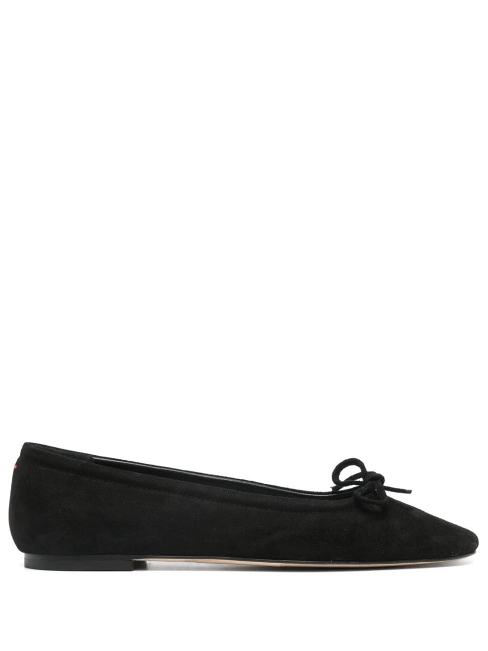 Aeyde bow-detail suede ballerina shoes - Black von Aeyde