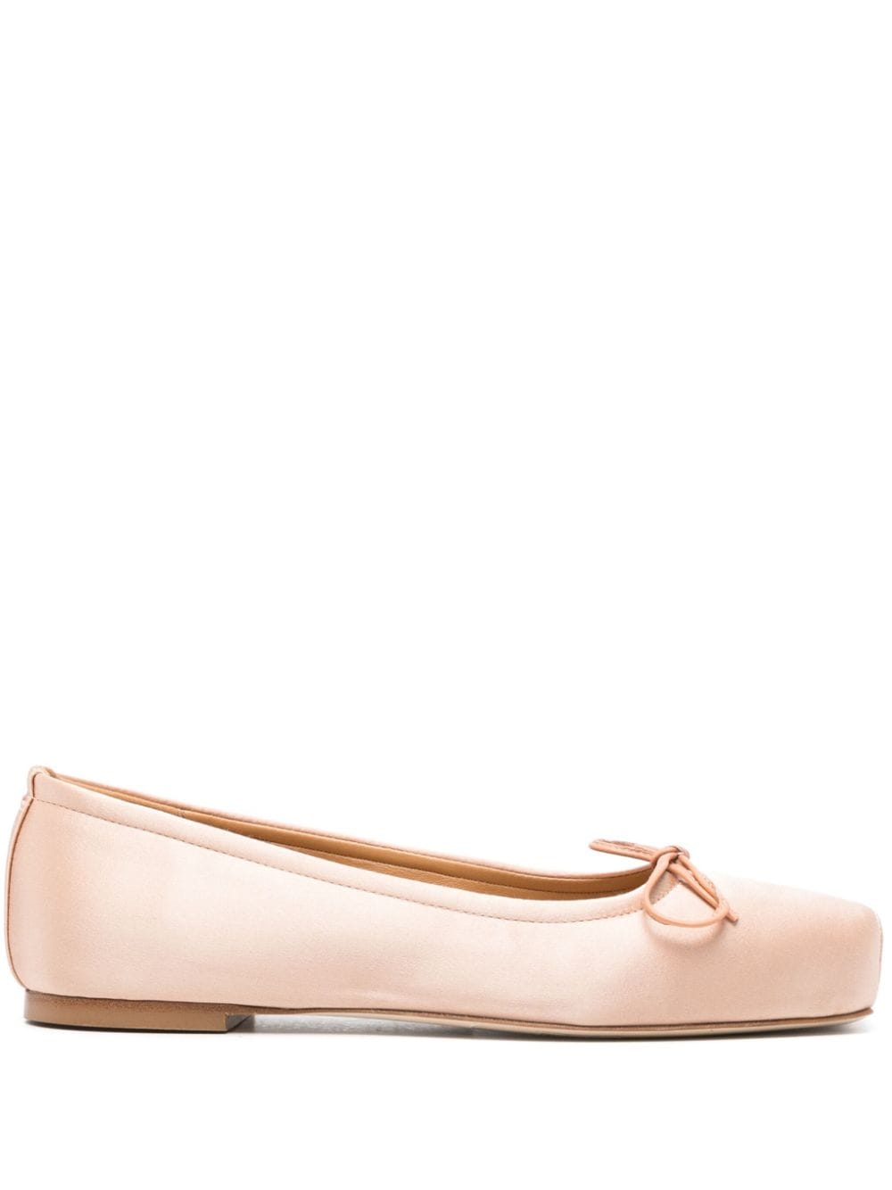 Aeyde square-toe satin ballerina shoes - Pink von Aeyde