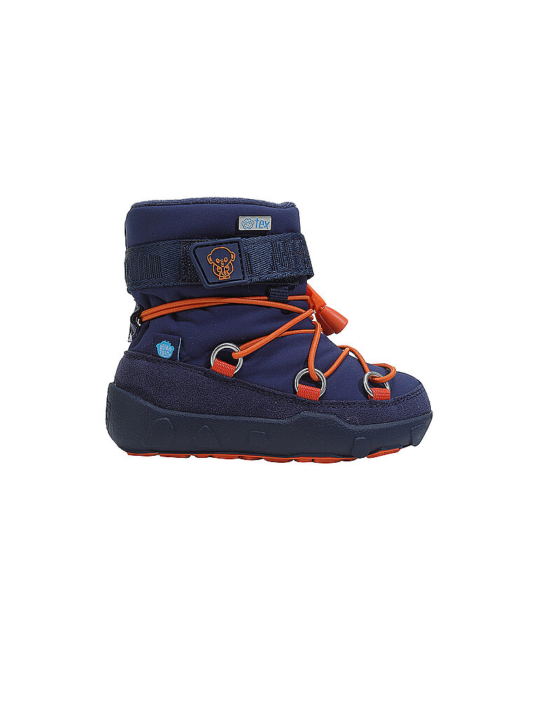 AFFENZAHN Kinder Barfußschuhe -  Stiefel SNOWY ELEFANT blau | 21 von Affenzahn