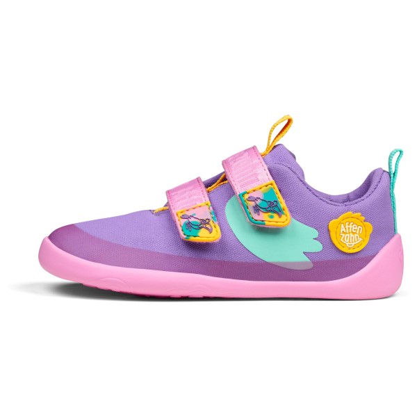 Affenzahn - Kid's Barfußschuh Baumwolle Lucky - Barfussschuhe Gr 23 creative tukan /lila von Affenzahn